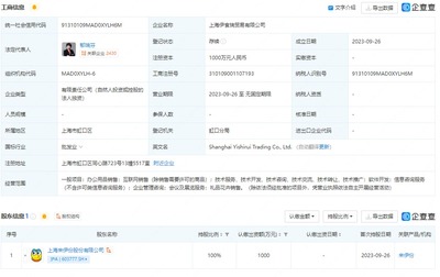 來伊份在上海成立貿(mào)易公司,注冊(cè)資本1000萬